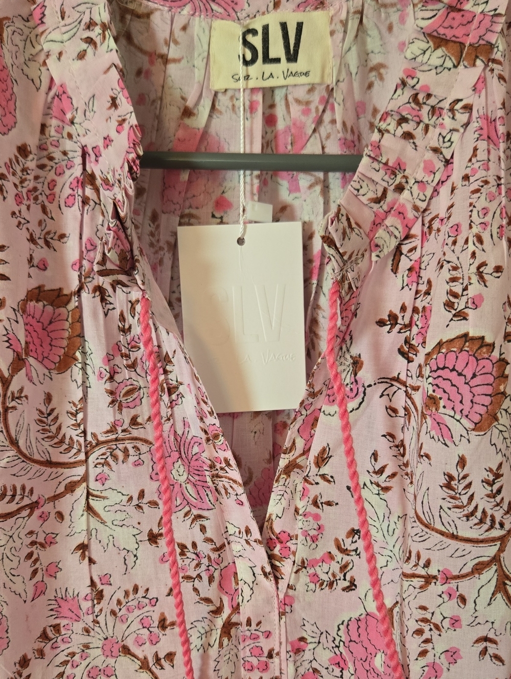 SLV Sur La Vague | NWT Pink Primrose Cap Sleeve Mini Dress One Size - Picture 7 of 12